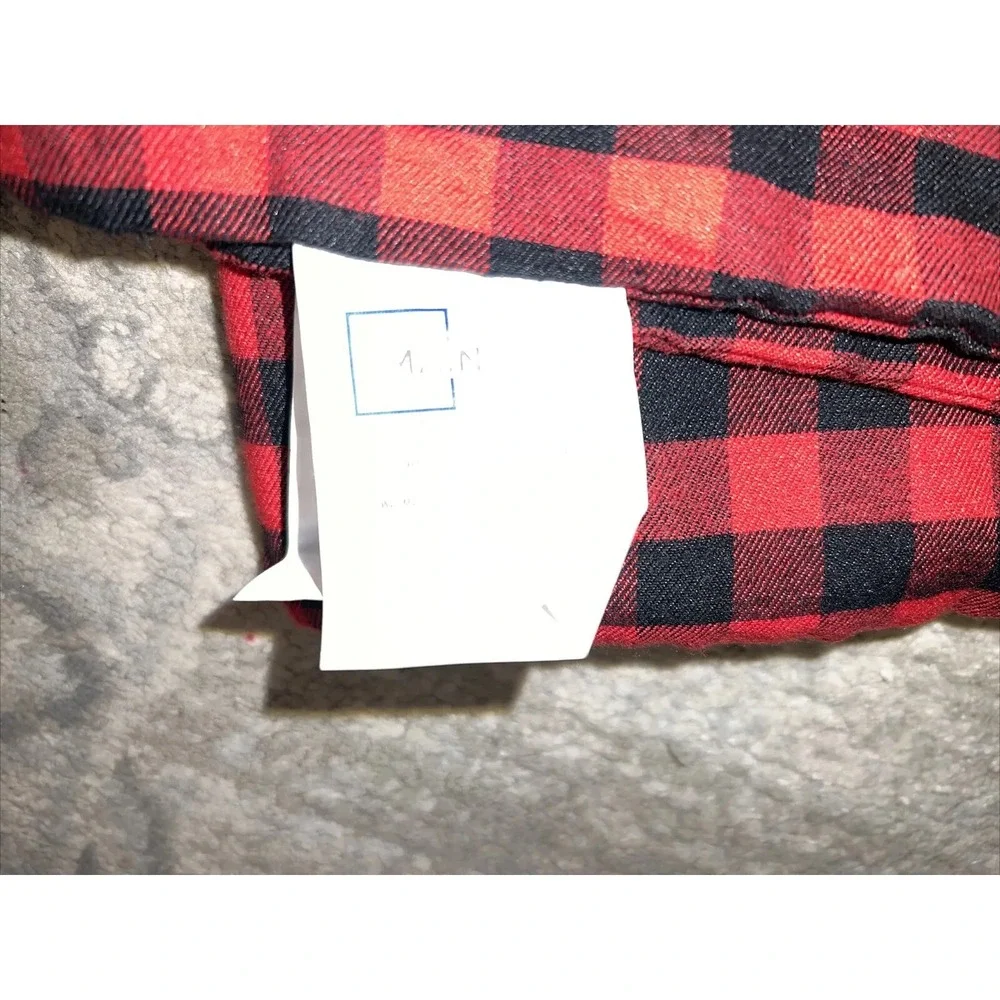 NEW Pair Mainstays‎ Buffalo Plaid Checked Red Black 17